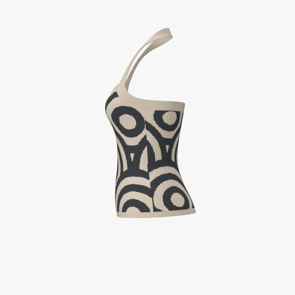 NOIR ÉCRU - Fitted Halter Top